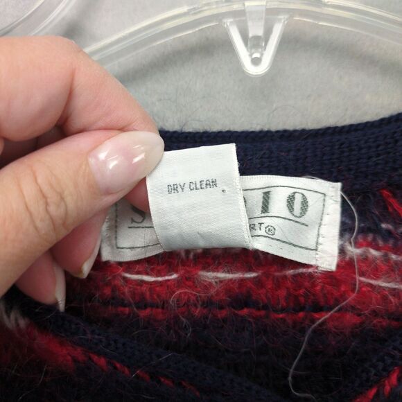 Vtg Studio Michelle Stuart Women's M Mohair Wool Cardigan Sweater Winter Holiday - Picture 5 of 5